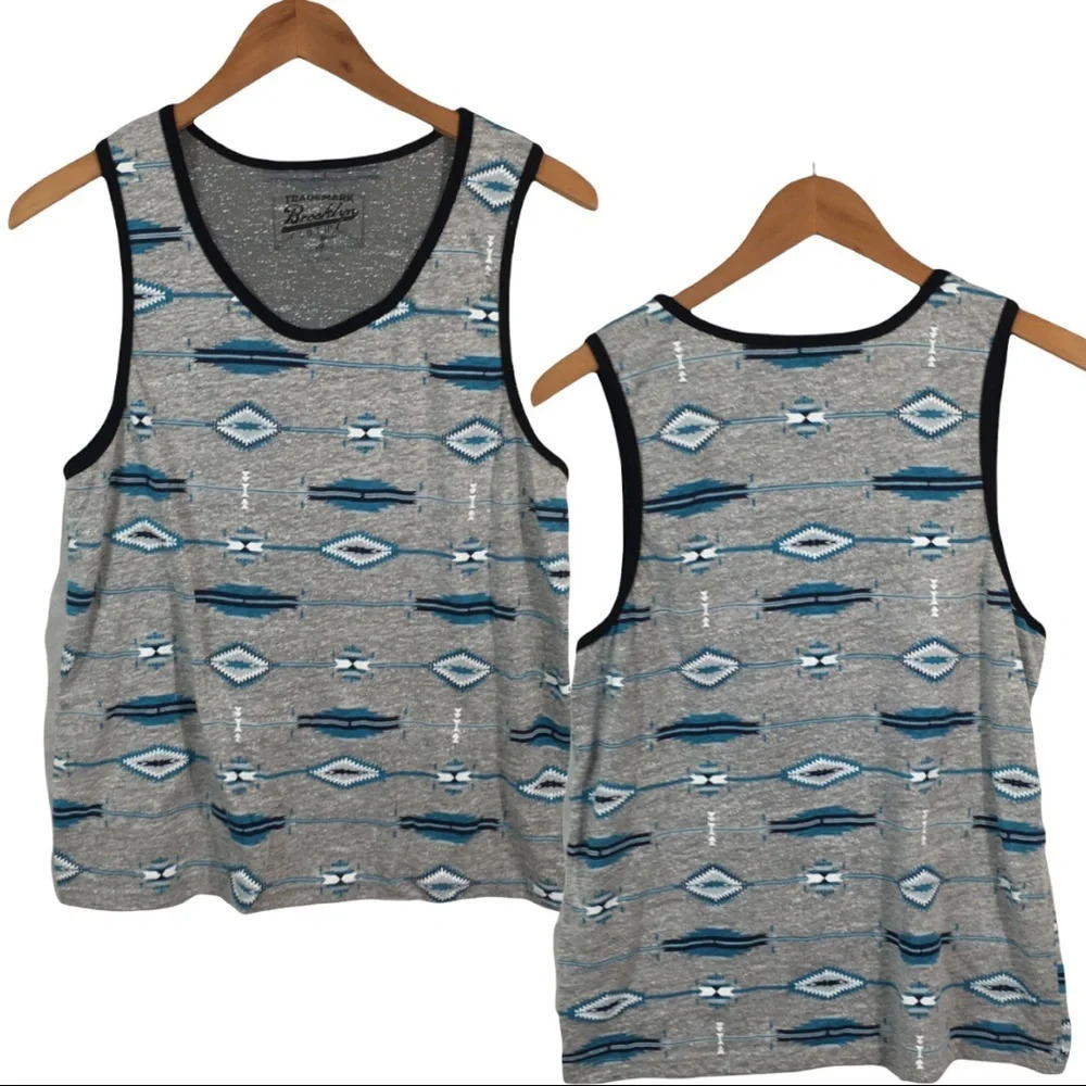TS615 Brooklyn Cloth Aztec Print Tank Top M